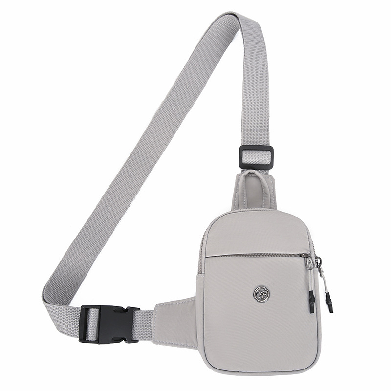 Γυναικεία νάιλον τσάντα χιαστί με κυλινδρικό σχήμα, XT-017, κλείσιμο με κορδόνι, εσωτερική θήκη για κινητό