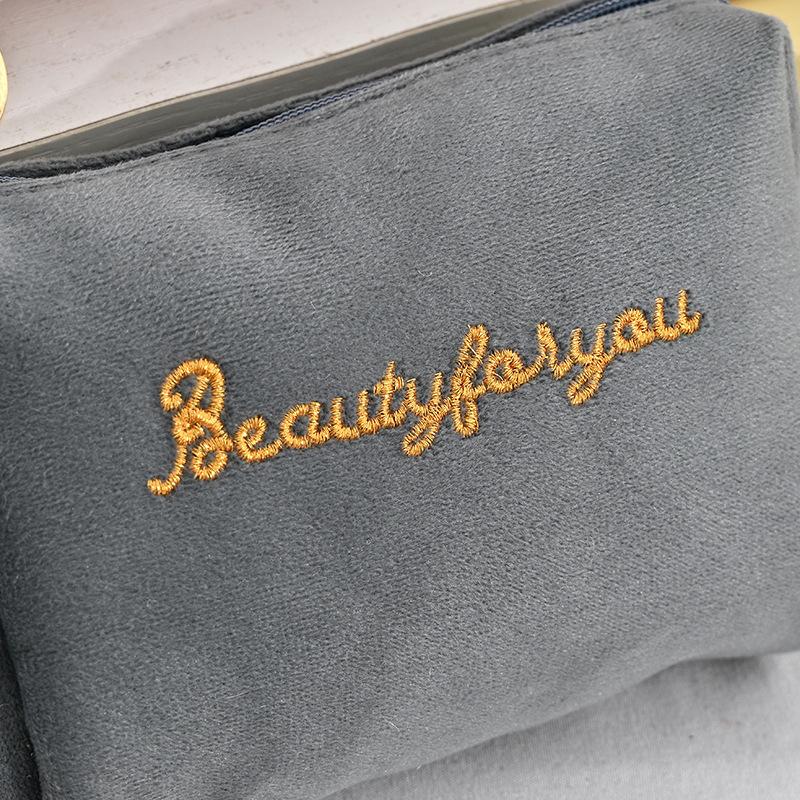 Mini portatīvā lūpu krāsas koriģējošā kosmētikas soma ar atvilktni atslēgām un telefonu uzglabāšanai, samta āriene, kokvilnas odere, 2025. gada pavasaris