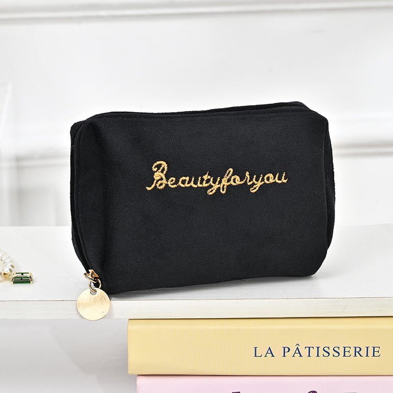 Mini portatīvā lūpu krāsas koriģējošā kosmētikas soma ar atvilktni atslēgām un telefonu uzglabāšanai, samta āriene, kokvilnas odere, 2025. gada pavasaris