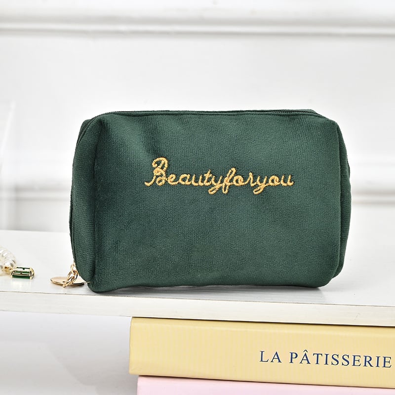 Mini portatīvā lūpu krāsas koriģējošā kosmētikas soma ar atvilktni atslēgām un telefonu uzglabāšanai, samta āriene, kokvilnas odere, 2025. gada pavasaris