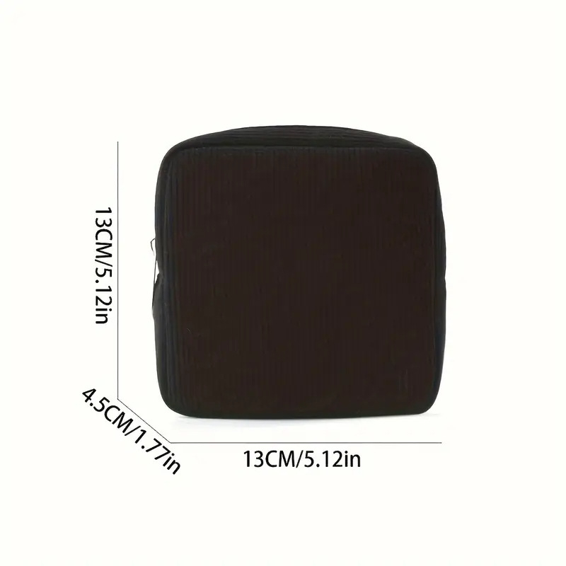 Corduroy kosmētikas soma – ārkārtīgi viegla, rokas soma stils, mūsdienīgs minimālisms, paredzēta grimam un higiēnas līdzekļu uzglabāšanai (Modelis 002)