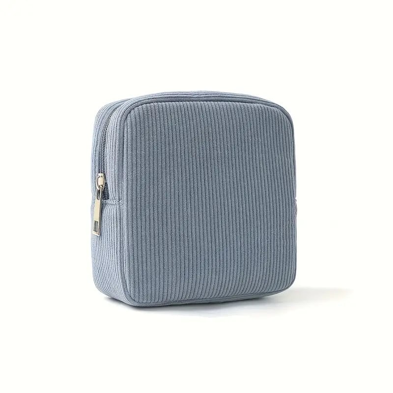 Corduroy καλλυντική τσάντα — ultra-light, στυλ χέρι-τσάντας, μοντέρνος μινιμαλισμός, για μακιγιάζ και γυναικείες σερβιέτες (Μοντέλο 002)