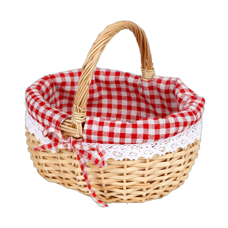 Vītolu grozs olām un augļiem, rokām pletts, pielāgojams, kartona iepakojums