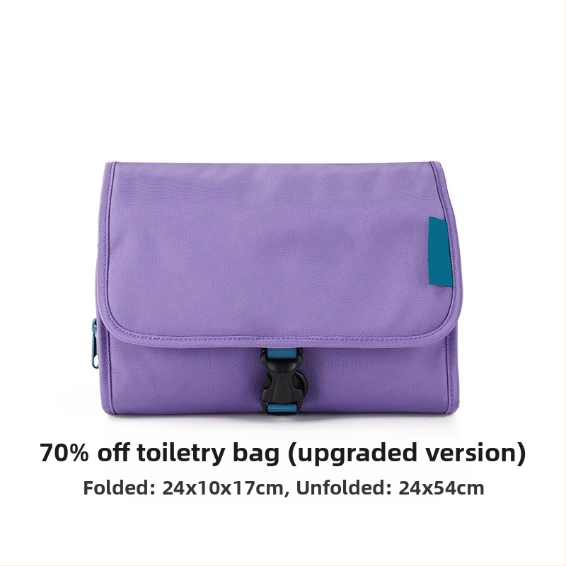 Pārvietojama kosmētikas un higiēnas preču uzglabāšanas soma ar mitro–sausas atdalīšanu un pakarināšanas āķi ceļojumiem, liela jauda – Poliesteris, Daudzfunkcionāla, Ceļošanai