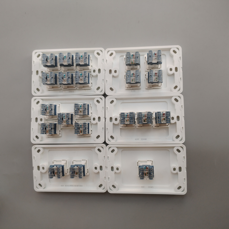 Austrālijas standarts 118 tips, 6 porta Cat6 Gigabit tīkla priekšējais panelis