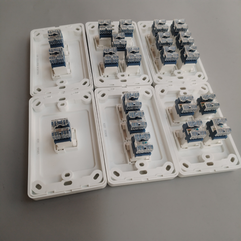 Austrālijas standarts 118 tips, 6 porta Cat6 Gigabit tīkla priekšējais panelis