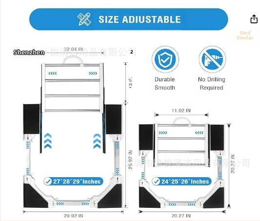 vcpc Ρυθμιζόμενος Μετακινούμενος Πλαστικός Σταθμός για Πλυντήριο-Στεγνωτήριο – 1 Επίπεδο, Αξεσουάρ Οικιακής Χρήσης