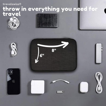 Τσάντα Ταξιδιού με Διπλό Διαμέρισμα για Ηλεκτρονικά, Υλικό PU, Κατάλληλη για Ταξίδια Αναψυχής, Κωδικός Προϊόντος zk1731345407672095719