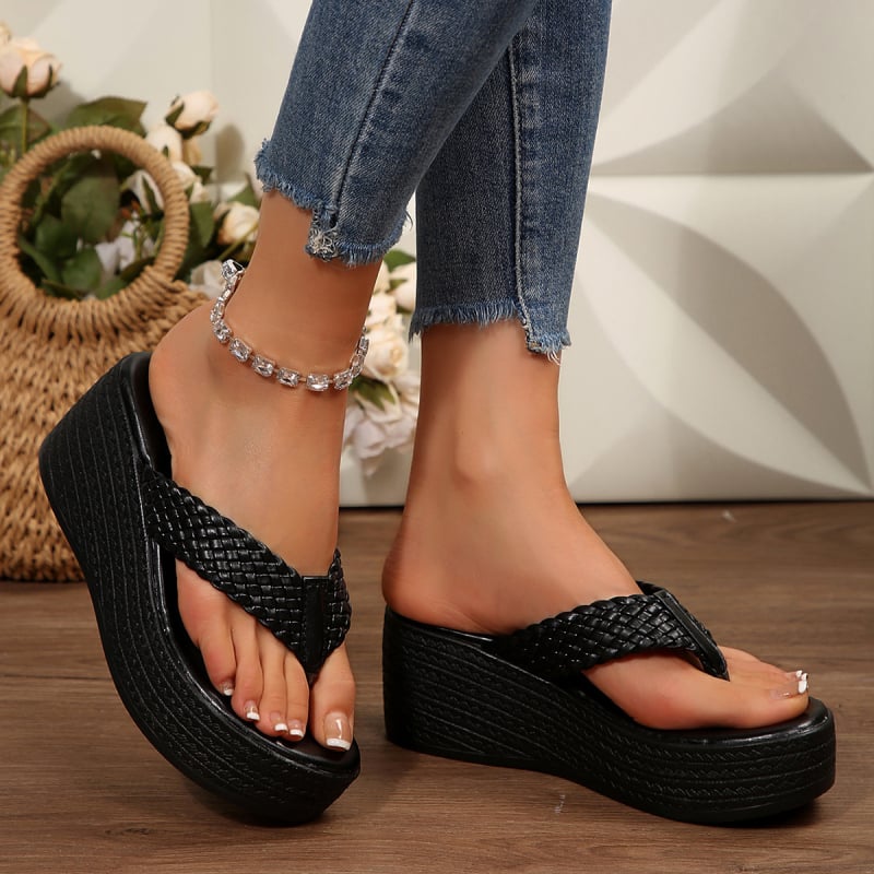 Женски сандали с една презрамка, синтетична горна част, кръгла нос, PU подметка, слип-он, ежедневни, есен 2025