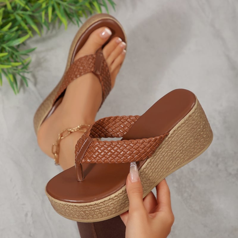 Женски сандали с една презрамка, синтетична горна част, кръгла нос, PU подметка, слип-он, ежедневни, есен 2025