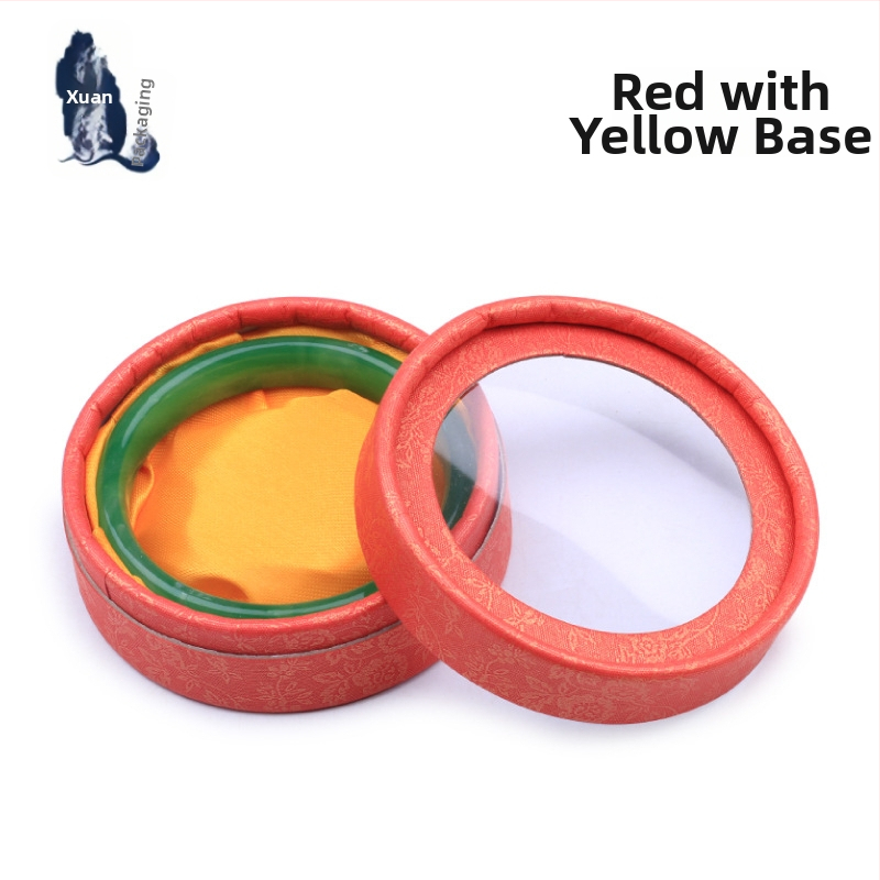 Kutija za nakit s kružnim prozorom na poklopcu, 001 specifikacija, papir/karton materijal