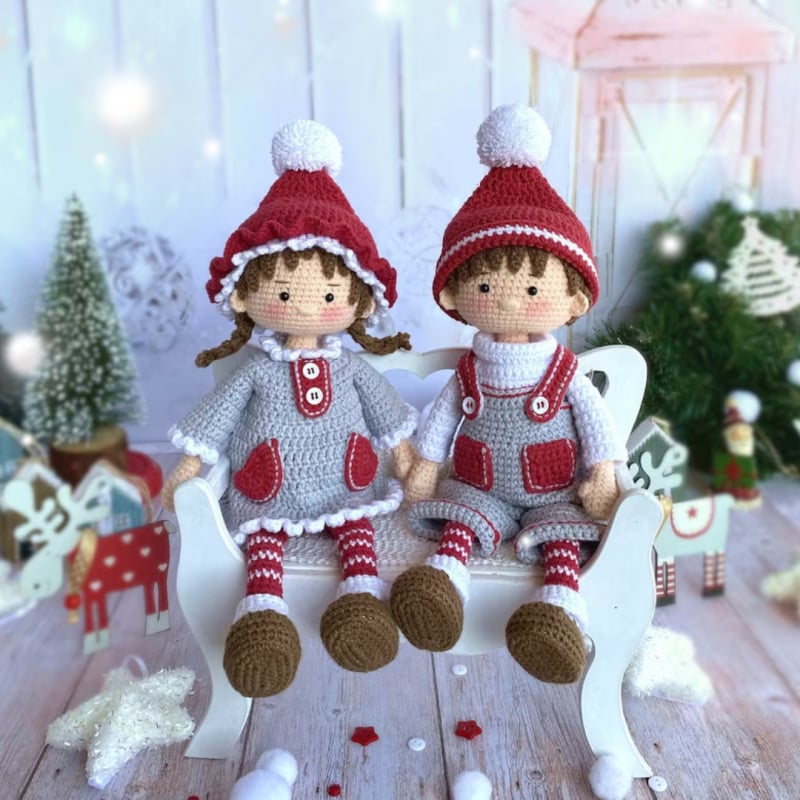 DIY súprava priadze na háčkované bábiky — akrylová priadza v skein, semi-worsted točenie, ručné pletenie, prispôsobenie bábiky k dispozícii