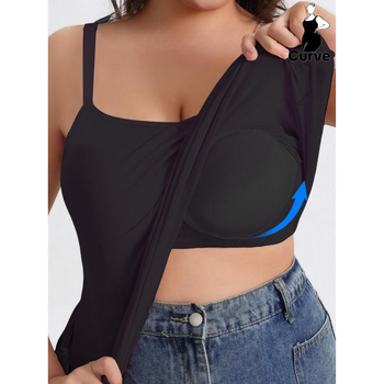 Sievietēm plāns pieguļošs tank top ar kokvilnas-linā audumu, Vinylon šķiedra, logotipa raksts, vasara 2023