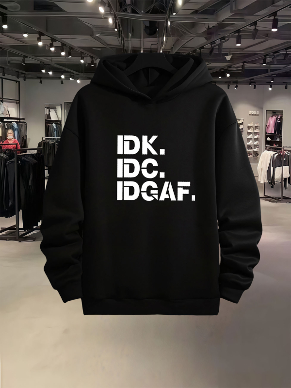 Nyomtatott kapucnis pulóver, Poliészter 96%+, Tömeg 400g+, Szabad szabás, Hosszú ujjú