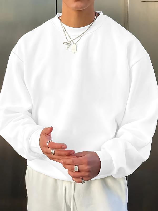 Ανδρικό φούτερ με κουκούλα, κορεατικού στυλ (Κυκλικός λαιμός, 96% πολυεστέρας, μεσαίο πάχος)