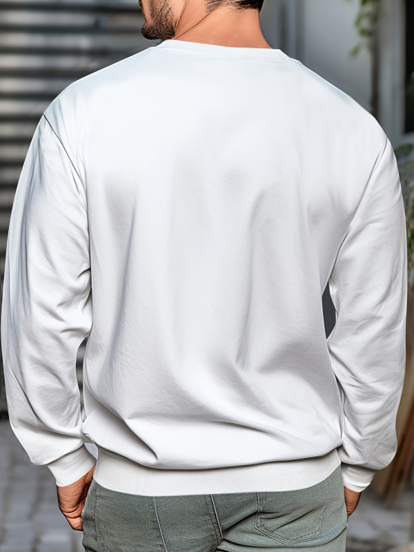 Ανδρικό φούτερ με κουκούλα, κορεατικού στυλ (Κυκλικός λαιμός, 96% πολυεστέρας, μεσαίο πάχος)