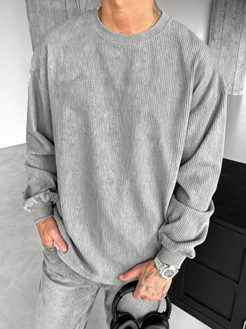 Αντρικό φούτερ με ψηφιακή εκτύπωση, πολυεστέρας 91–95%, στρογγυλός λαιμός, μακριά μανίκια, 3D τσέπη