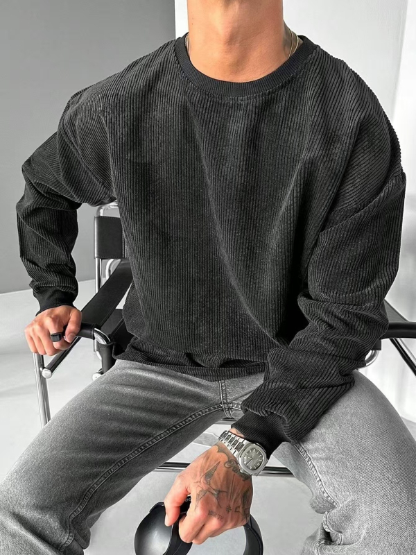 Αντρικό φούτερ με ψηφιακή εκτύπωση, πολυεστέρας 91–95%, στρογγυλός λαιμός, μακριά μανίκια, 3D τσέπη