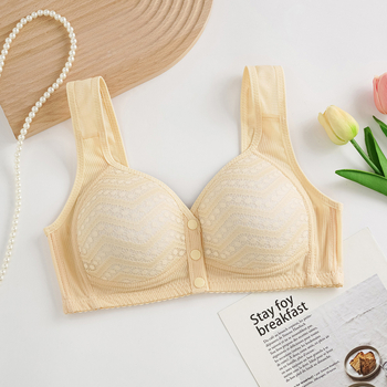 Εσωτερικό σουτιέν τύπου γιλέκου με μπροστινό κούμπωμα, λεπτές προμορφωμένες κύπελλα, 3/4 κύπελλα, βαμβακερό ύφασμα