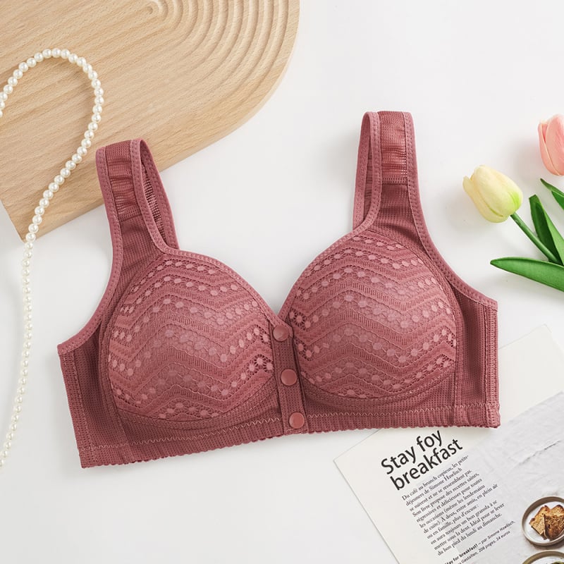 Εσωτερικό σουτιέν τύπου γιλέκου με μπροστινό κούμπωμα, λεπτές προμορφωμένες κύπελλα, 3/4 κύπελλα, βαμβακερό ύφασμα