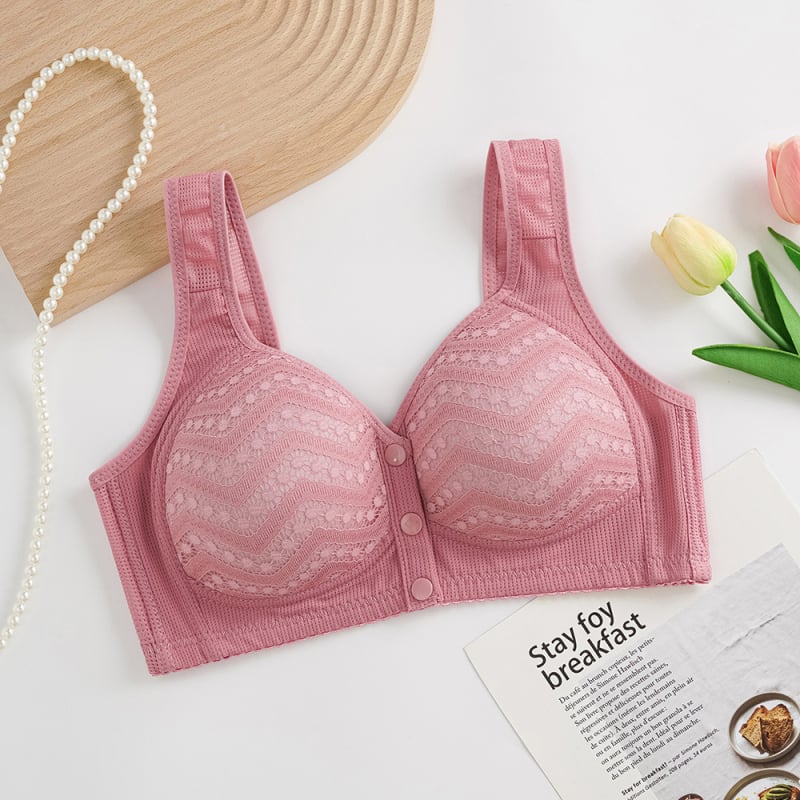 Εσωτερικό σουτιέν τύπου γιλέκου με μπροστινό κούμπωμα, λεπτές προμορφωμένες κύπελλα, 3/4 κύπελλα, βαμβακερό ύφασμα