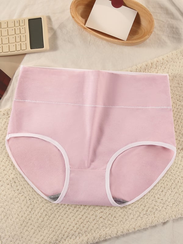 Sieviešu kokvilnas augsta vidukļa biksītes — pacel sēžamvietu, elpojošas, vēdera kontrole, antibakteriālas, adītas