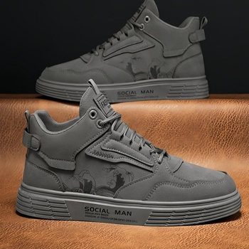 Ανδρικά/γυναικεία παπούτσια εργασίας με υψηλό πάνω μέρος — PU επάνω μέρος, PVC σόλα, εσωτερικό από κάνναβη, κορδώσεις