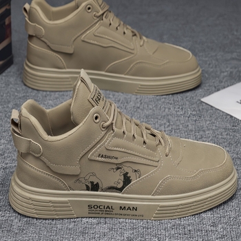 Ανδρικά/γυναικεία παπούτσια εργασίας με υψηλό πάνω μέρος — PU επάνω μέρος, PVC σόλα, εσωτερικό από κάνναβη, κορδώσεις