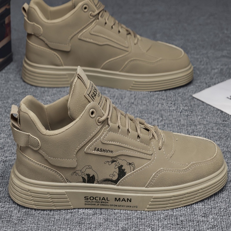 Ανδρικά/γυναικεία παπούτσια εργασίας με υψηλό πάνω μέρος — PU επάνω μέρος, PVC σόλα, εσωτερικό από κάνναβη, κορδώσεις