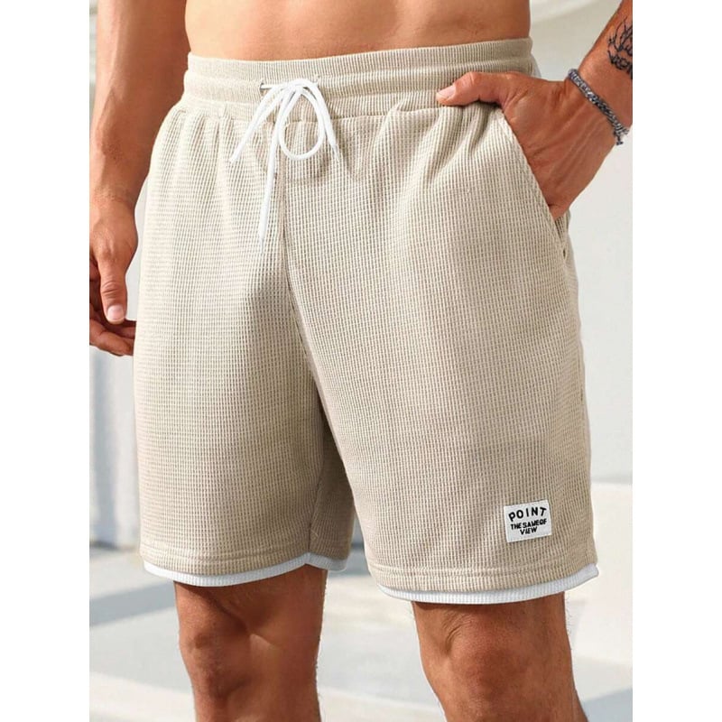 Ανδρικά παντελόνια με υφή και αναπνεύσιμο ύφασμα, ρετρό στυλ, χαλαρή γραμμή, μήκος αστραγάλου, CVC βαμβάκι, άνοιξη 2022.