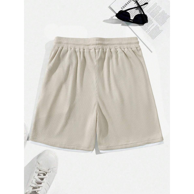 Ανδρικά παντελόνια με υφή και αναπνεύσιμο ύφασμα, ρετρό στυλ, χαλαρή γραμμή, μήκος αστραγάλου, CVC βαμβάκι, άνοιξη 2022.