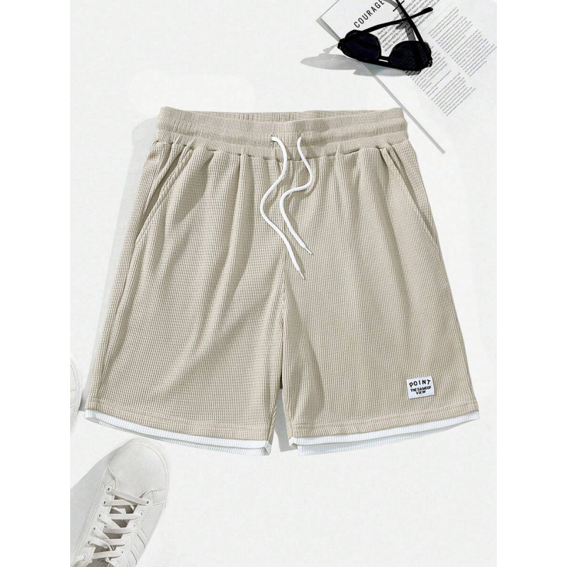 Ανδρικά παντελόνια με υφή και αναπνεύσιμο ύφασμα, ρετρό στυλ, χαλαρή γραμμή, μήκος αστραγάλου, CVC βαμβάκι, άνοιξη 2022.