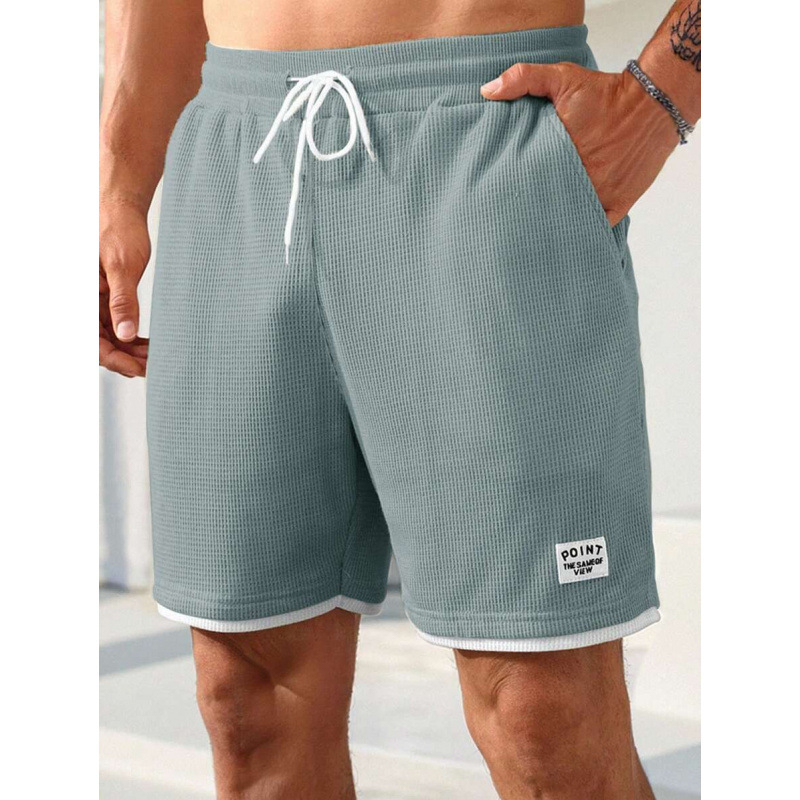 Ανδρικά παντελόνια με υφή και αναπνεύσιμο ύφασμα, ρετρό στυλ, χαλαρή γραμμή, μήκος αστραγάλου, CVC βαμβάκι, άνοιξη 2022.