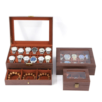 Кутия за часовници от дърво | ежедневен стил, твърд корпус, едноцветен дизайн