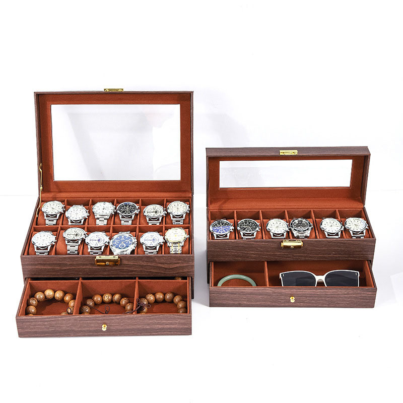 Кутия за часовници от дърво | ежедневен стил, твърд корпус, едноцветен дизайн