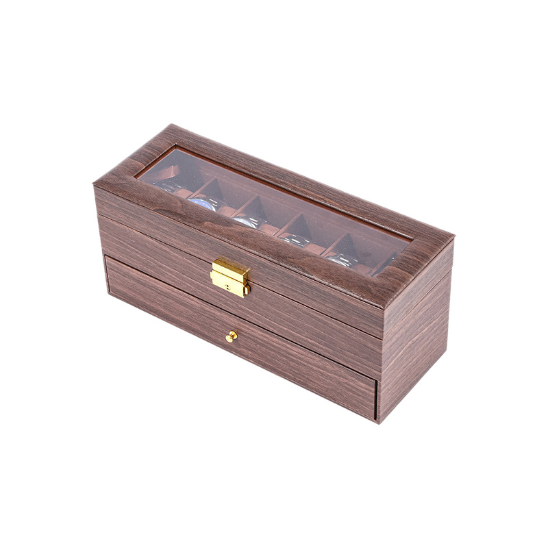 Кутия за часовници от дърво | ежедневен стил, твърд корпус, едноцветен дизайн