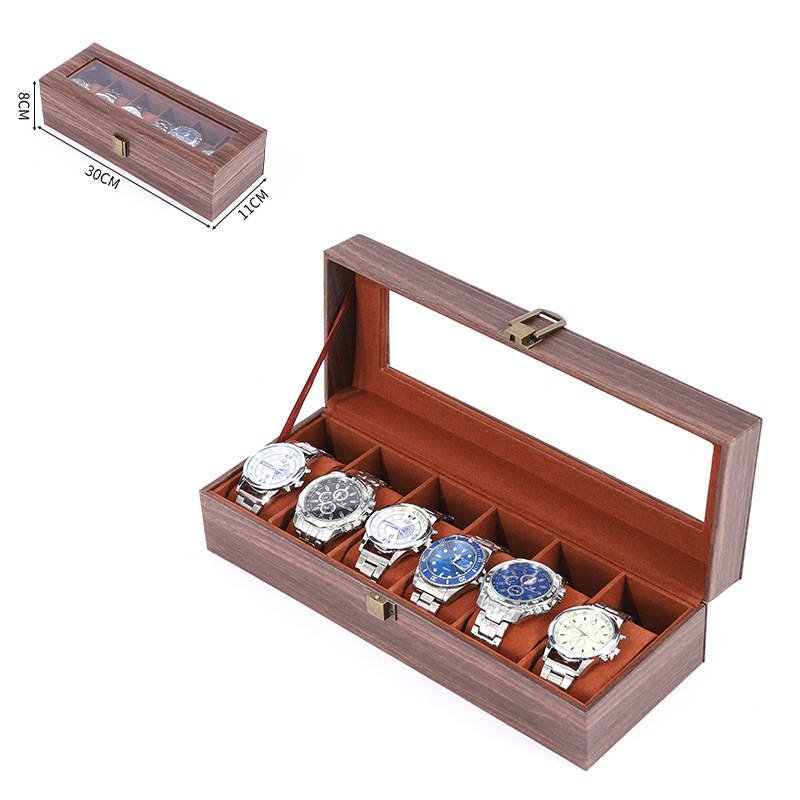 Кутия за часовници от дърво | ежедневен стил, твърд корпус, едноцветен дизайн