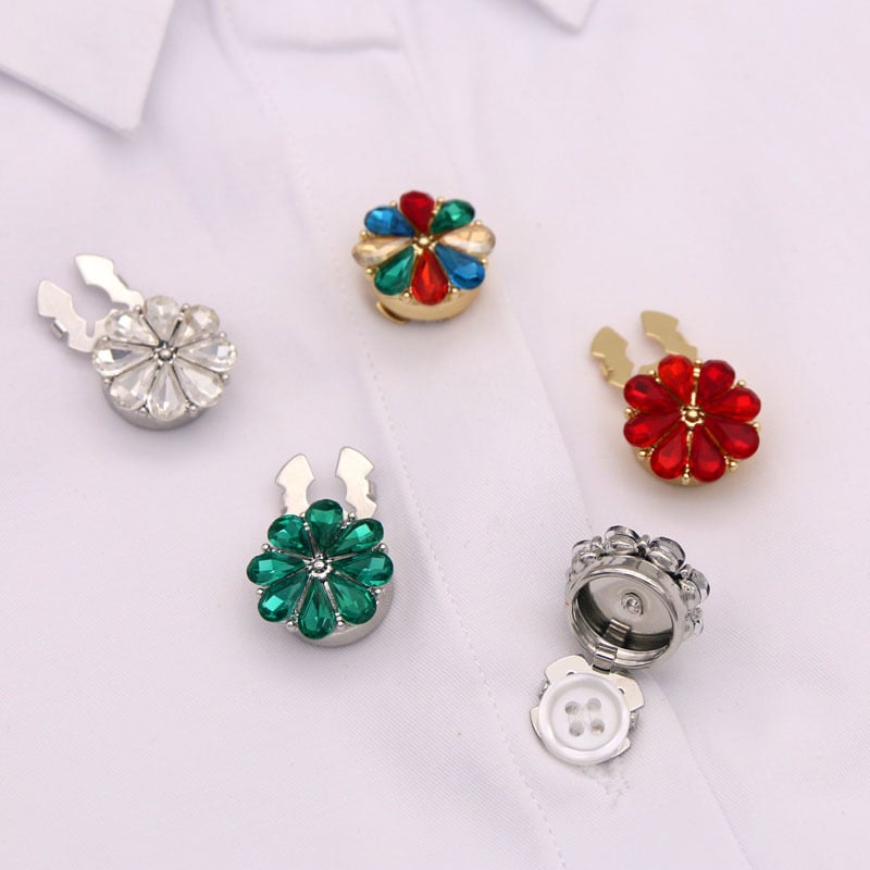 Κυκλικό διακοσμητικό κουμπί για DIY ρούχα και παπούτσια – διακόσμηση με παγιέτες; κράμα ψευδάργύρου; ηλεκτροπλατίωση; μινιμαλιστικό στυλ