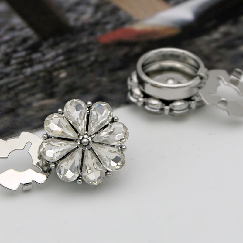 Κυκλικό διακοσμητικό κουμπί για DIY ρούχα και παπούτσια – διακόσμηση με παγιέτες; κράμα ψευδάργύρου; ηλεκτροπλατίωση; μινιμαλιστικό στυλ