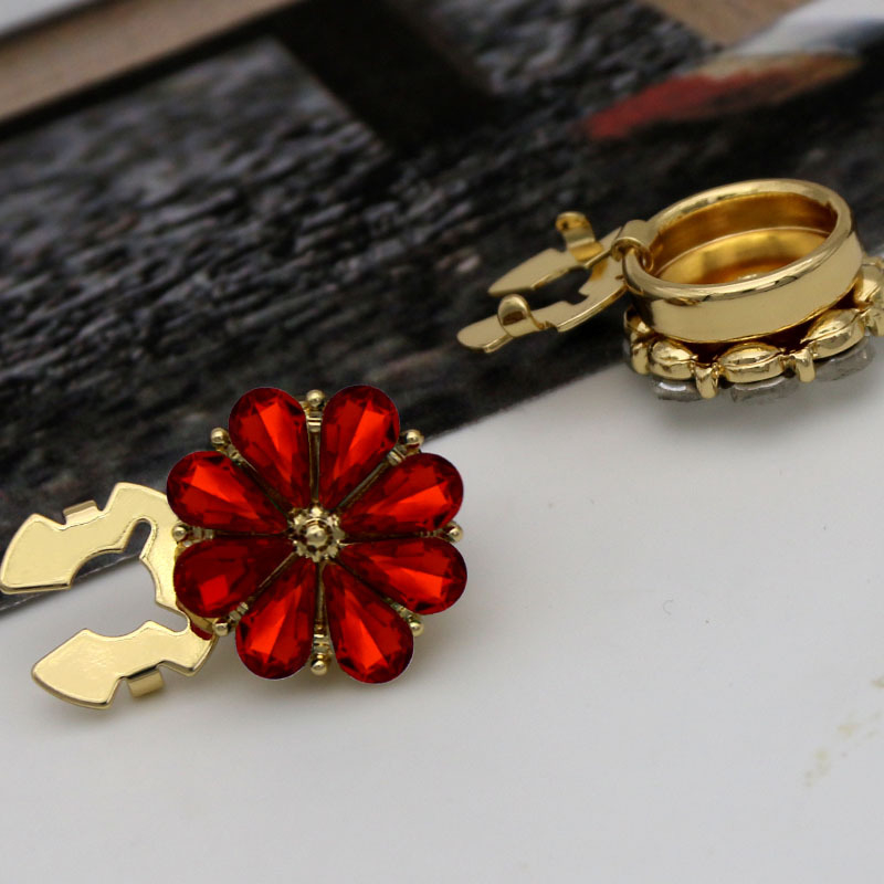 Κυκλικό διακοσμητικό κουμπί για DIY ρούχα και παπούτσια – διακόσμηση με παγιέτες; κράμα ψευδάργύρου; ηλεκτροπλατίωση; μινιμαλιστικό στυλ