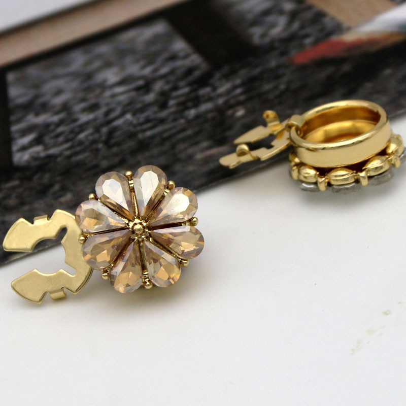 Κυκλικό διακοσμητικό κουμπί για DIY ρούχα και παπούτσια – διακόσμηση με παγιέτες; κράμα ψευδάργύρου; ηλεκτροπλατίωση; μινιμαλιστικό στυλ