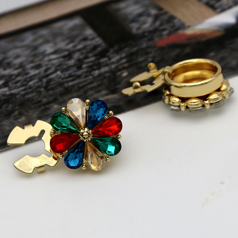 Κυκλικό διακοσμητικό κουμπί για DIY ρούχα και παπούτσια – διακόσμηση με παγιέτες; κράμα ψευδάργύρου; ηλεκτροπλατίωση; μινιμαλιστικό στυλ