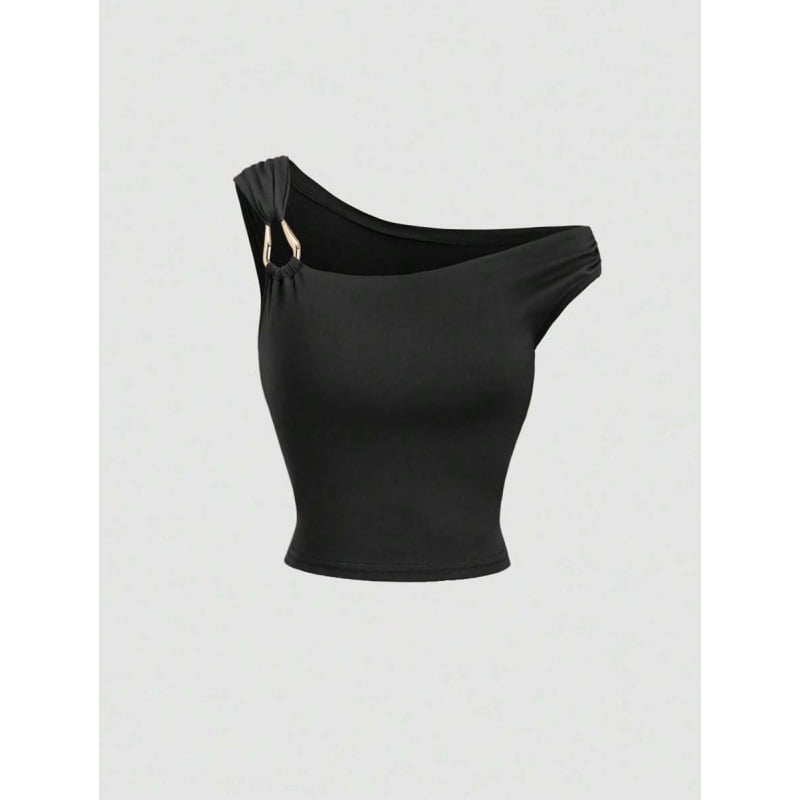 Blūze ar asimetrisku kaklu, šauru griezumu, lina (51–70%) ar četrvirzienu elastīgumu, flīsu iekšējā odere