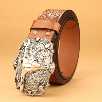 Ζώνη PU δέρμα – Καουμπόι Δυτικό Ρετρό, Unisex, Υλικό αγκράματος: κράμα, Κούμπωμα λεία, Πλάτος: Κανονικό (2–4 εκ.)