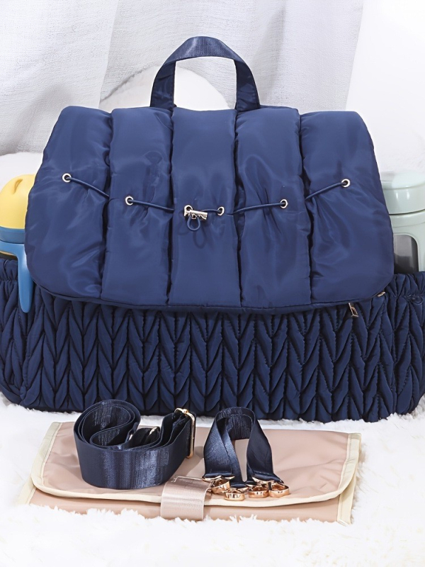 Раница за пелени за пътуване — стил свободно пътуване, водоустойчива полиестерна материя, подплата от полиестер, износоустойчива и намалява натоварването, есен 2023