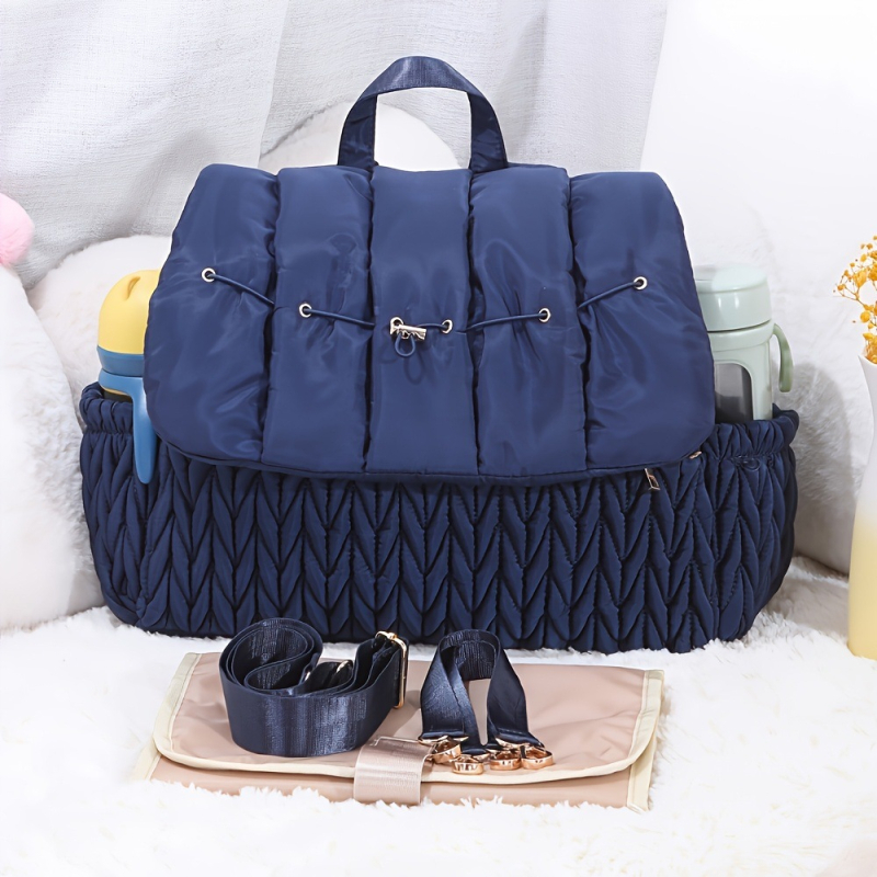 Batoh na plienky na cestovanie – štýl voľného cestovania, nepremokavý polyester, podšívka z polyesteru, odolný voči opotrebeniu, dizajn na zníženie zaťaženia, jeseň 2023