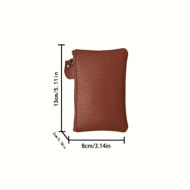 PU bőrből készült érme-tárca, egyszínű, városi minimalist stílus, semleges nem, belső bélés nélküli