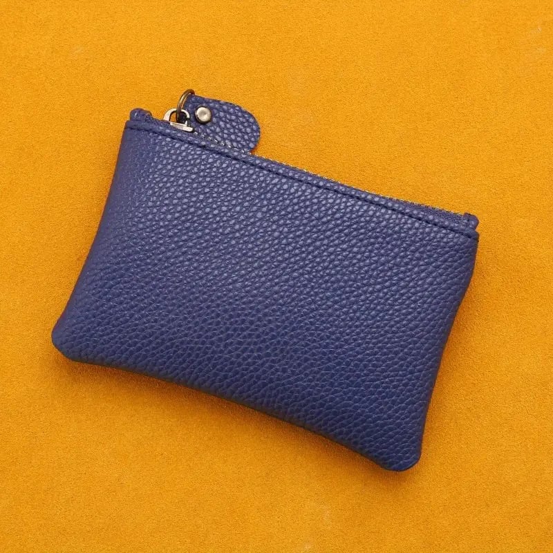 PU bőrből készült érme-tárca, egyszínű, városi minimalist stílus, semleges nem, belső bélés nélküli