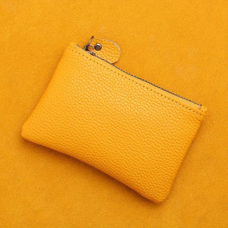 PU bőrből készült érme-tárca, egyszínű, városi minimalist stílus, semleges nem, belső bélés nélküli