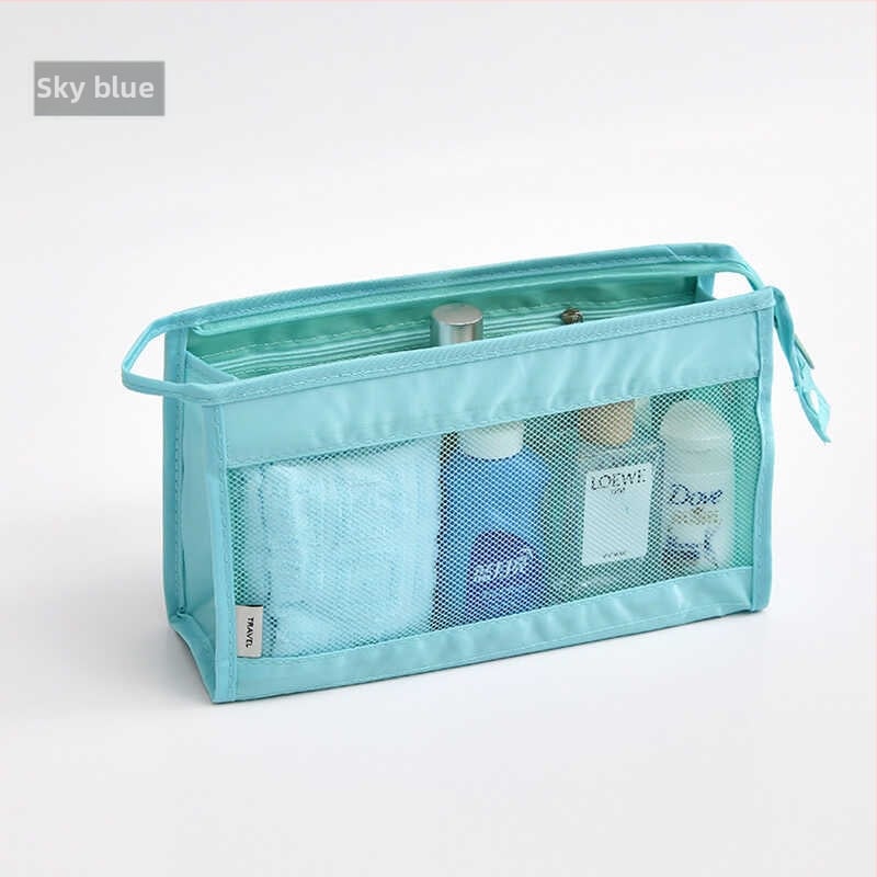 Козметична чанта за пътуване — нейлон, семпъл модерен стил, съхранение на козметика, чанта за тоалетни принадлежности